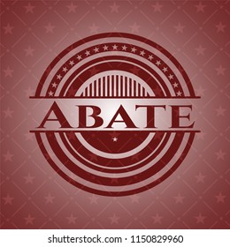 Abate red emblem. Retro