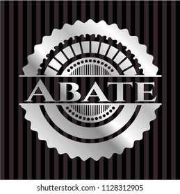 Abate silvery emblem or badge