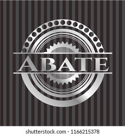 Abate silvery emblem or badge