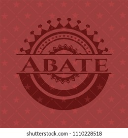  Abate vintage red emblem