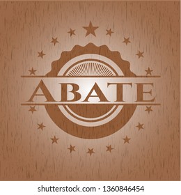 Abate vintage wood emblem