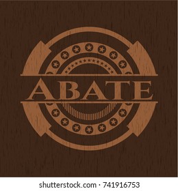 Abate vintage wood emblem