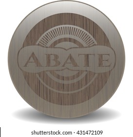 Emblema de madera de abate