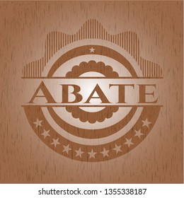 Abate wood icon or emblem
