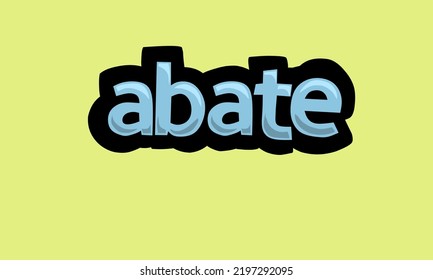 ABATE writing vector design on a yellow background very simple and very cool