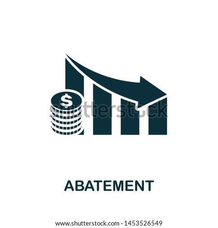Abatement vector icon illustration. Creative sign from investment icons collection. Filled flat Abatement icon for computer and mobile. Symbol, logo vector graphics.