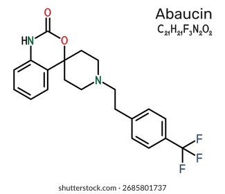 Molécula de abacina. Antibióticos de espectro estreito contra Acinetobacter baumannii. Ilustração vetorial