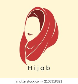 Abaya Logo. Muslim Women Clothing Illustration Design For Your Brand.