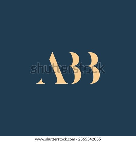 ABB abstract letter logo design. This logo is designed by three abstract letters.