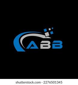 Diseño creativo del logo de la carta ABB. Diseño único de ABB.
