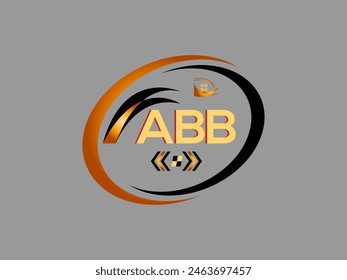 Diseño creativo del logotipo de la letra de ABB. Logo de monograma de tipografía Corporativa ABB. -Diseño de Vector.