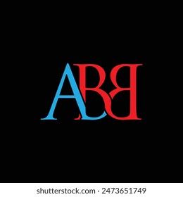 ABB Letter logo design template vector