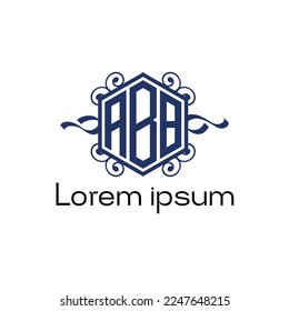 Plantillas de diseño de logotipo ABB en blanco y negro