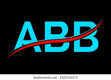 ABB logo. ABB latter logo with double line. ABB latter. ABB logo for technology, business and real estate brand