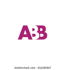 ABB Logo. Vector Graphic Branding Letter Element. White Background