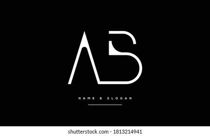 AB, BA, A,B Logotipo de las letras abstractas Monograma