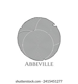 Abbeville Map - Weltkarte Internationale Vektorvorlage. Silhouette-Vektorgrafik