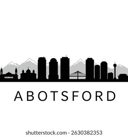 Abbotsford BC Skyline with Cityscape, and Mountain View.