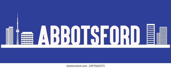 Abbotsford city, Canada beautiful vector illustration in letter