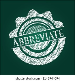 Abbreviate chalkboard emblem
