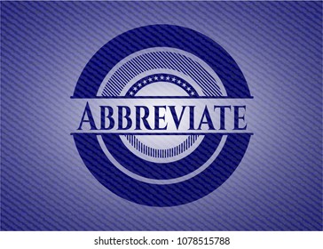  Abbreviate with jean texture