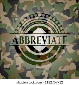 Abbreviate on camo pattern