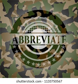 Abbreviate on camo pattern