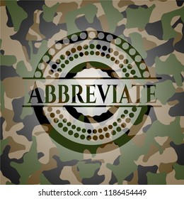 Abbreviate on camo pattern