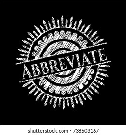 Abbreviate on chalkboard