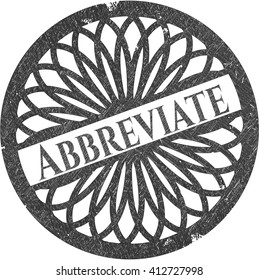 Abbreviate pencil strokes emblem