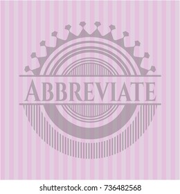 Abbreviate pink emblem
