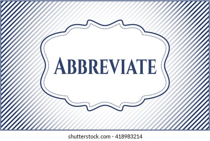 Abbreviate poster or banner