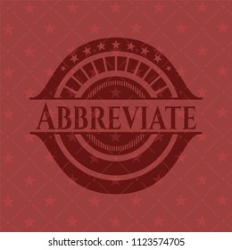 Abbreviate realistic red emblem