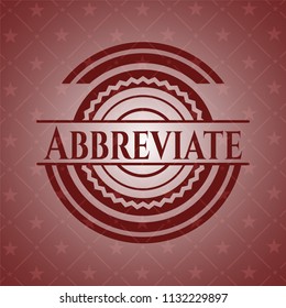 Abbreviate red emblem. Retro