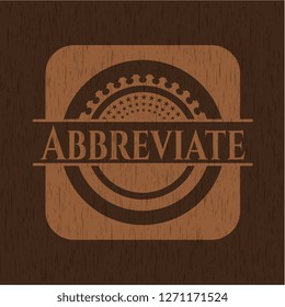 Abbreviate wooden emblem. Retro