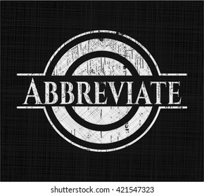 Abbreviate written with chalkboard texture
