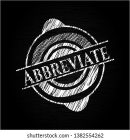 Abbreviate written on a chalkboard. Vector Illustration. Detailed.