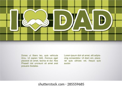 Abbreviated words of affection on canvas sweater Father's Day