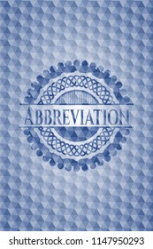 Abbreviation blue hexagon emblem.