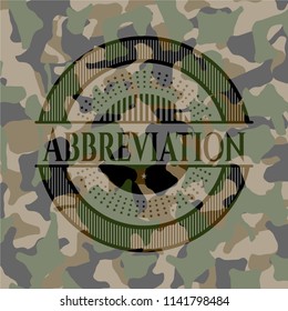 Abbreviation camouflage emblem