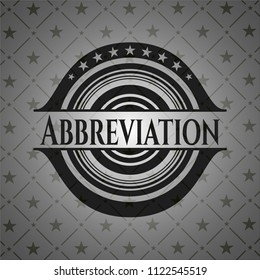 Abbreviation dark emblem. Retro