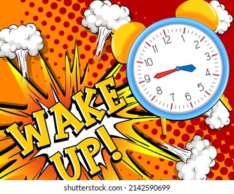 Abbreviation and facial expression retro comic banner design illustration