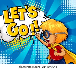 Abbreviation and facial expression retro comic banner design illustration