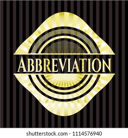 Abbreviation gold emblem