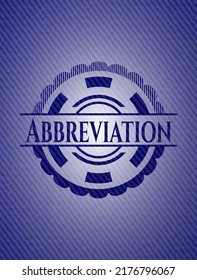 Antecedentes del jean de abreviatura. Ilustración vectorial. Detallado. 
