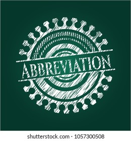 Abbreviation on blackboard