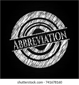 Abbreviation on blackboard