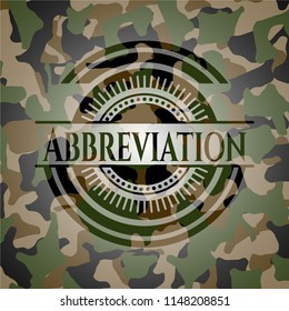 Abbreviation on camo pattern