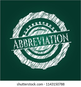 Abbreviation on chalkboard