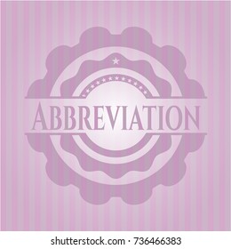 Abbreviation pink emblem